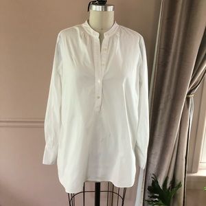 Ann Taylor Loft Crisp White Maternity Blouse